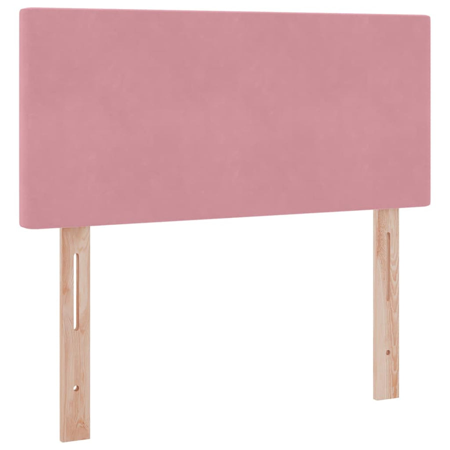 Opslag bed met matras met hoofdeinde Roze 90 x 190 cm Fluweel