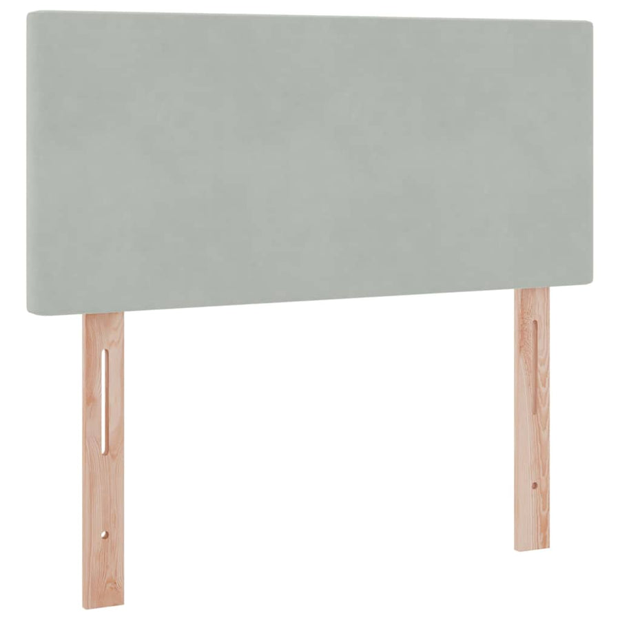 Opslag bed met matras Lichtgrijs 100 x 200 cm Fluweel
