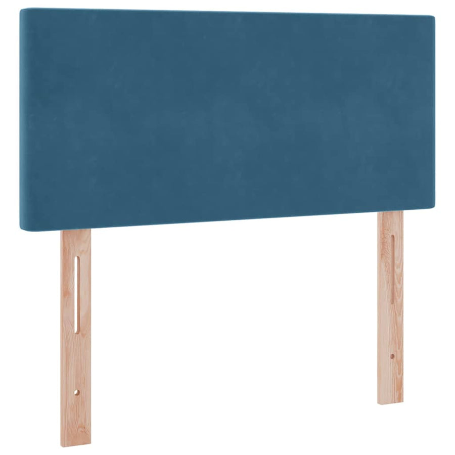 Opslag bed met matras Donkerblauw 100 x 200 cm Fluweel