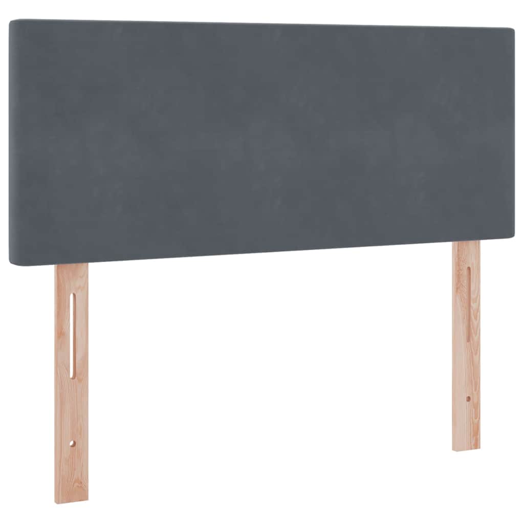 Opslag bed met matras Donkergrijs 120 x 190 cm Fluweel