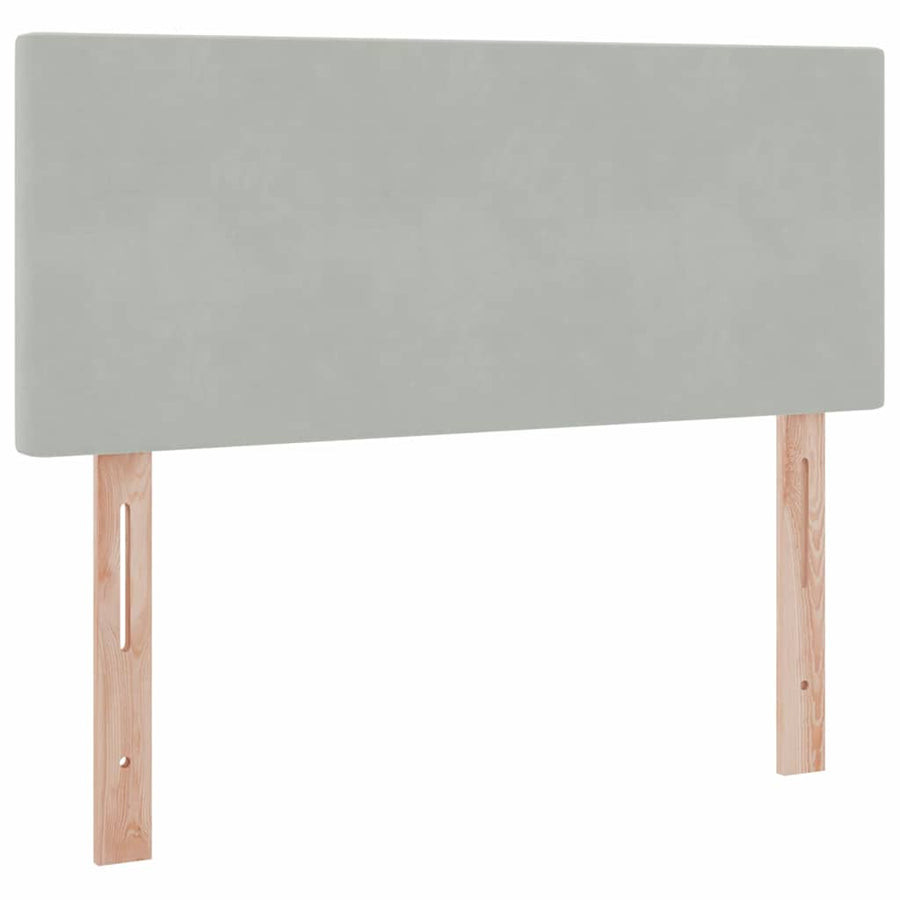 Opslag bed met matras Lichtgrijs 120 x 200 cm Fluweel