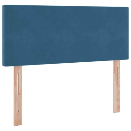 Opslag bed met matras Donkerblauw 120 x 200 cm Fluweel