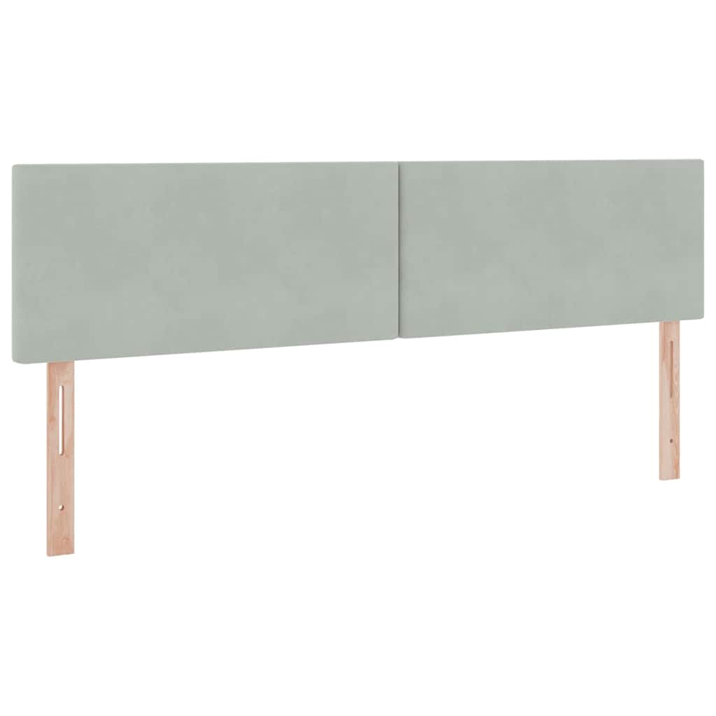 Opslag bed met matras Lichtgrijs 160 x 200 cm Fluweel