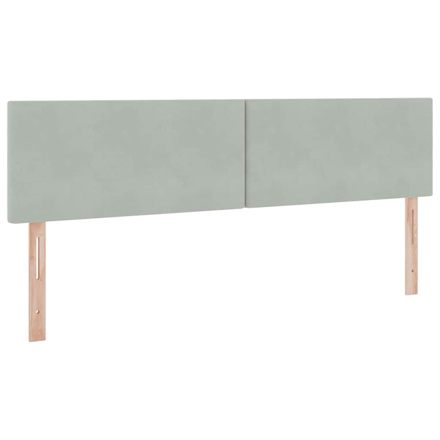 Opslag bed met matras Lichtgrijs 160 x 200 cm Fluweel