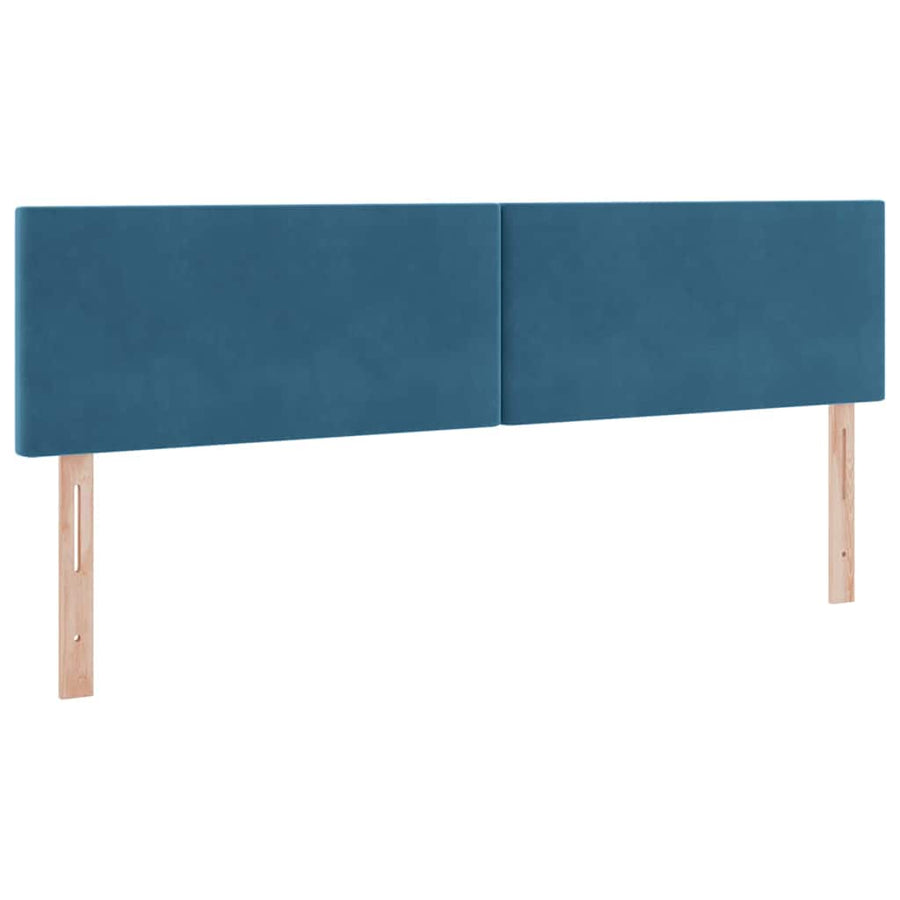 Opslag bed met matras Donkerblauw 160 x 200 cm Fluweel