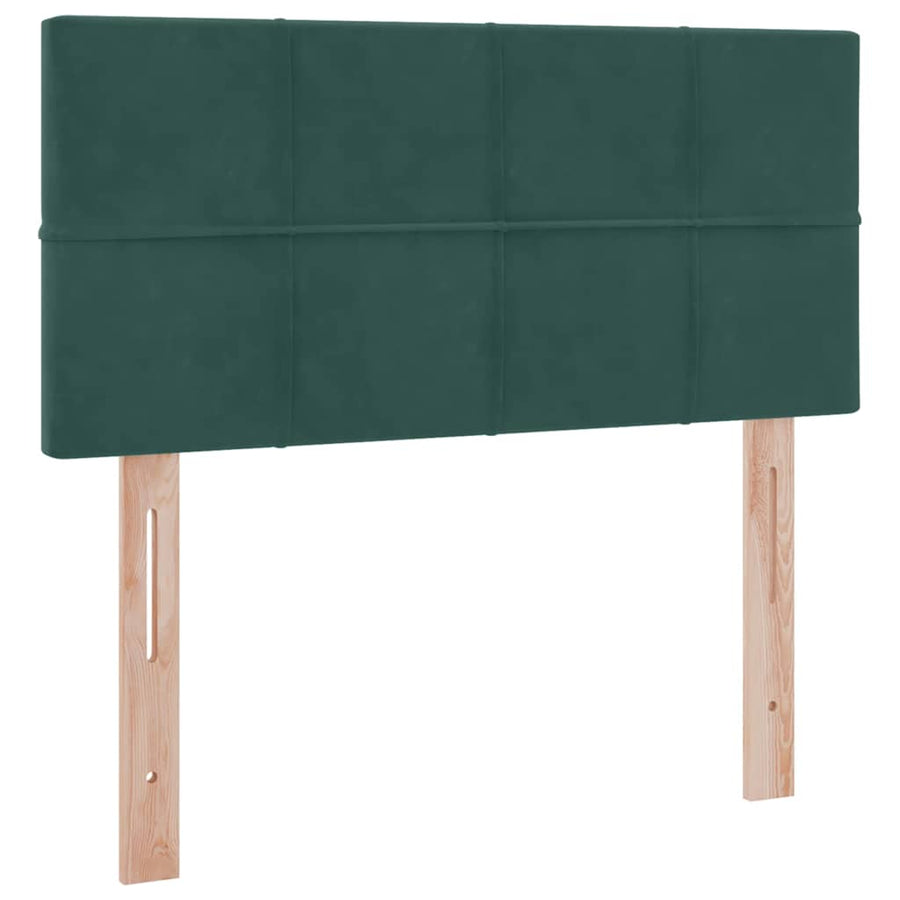 Opslag bed met matras Donkergroen 90 x 190 cm Fluweel