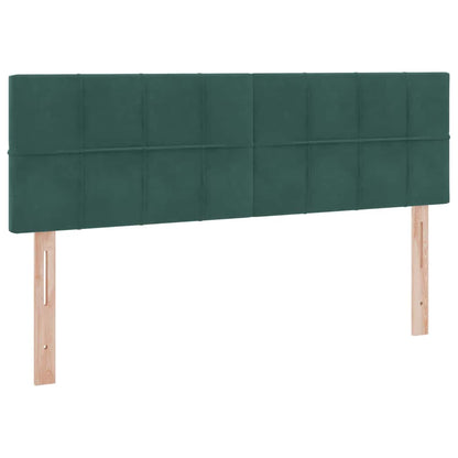 Opslag bed met matras Donkergroen 140 x 190 cm Fluweel