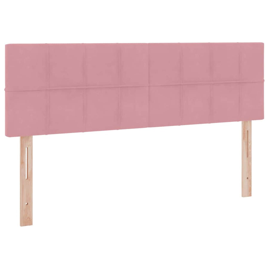 Opslag bed met matras met hoofdeinde Roze 140 x 190 cm Fluweel