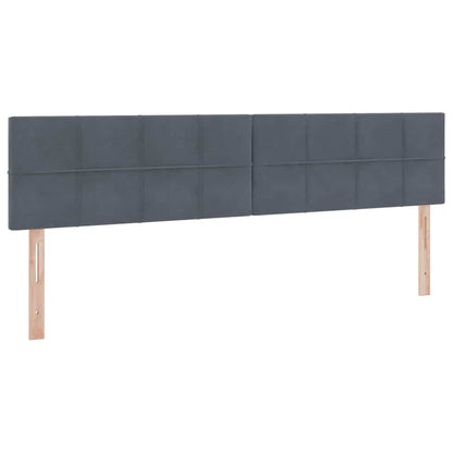 Opslag bed met matras Donkergrijs 200 x 200 cm Fluweel