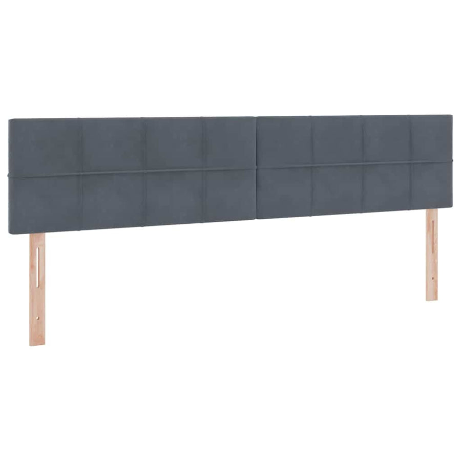 Opslag bed met matras Donkergrijs 200 x 200 cm Fluweel