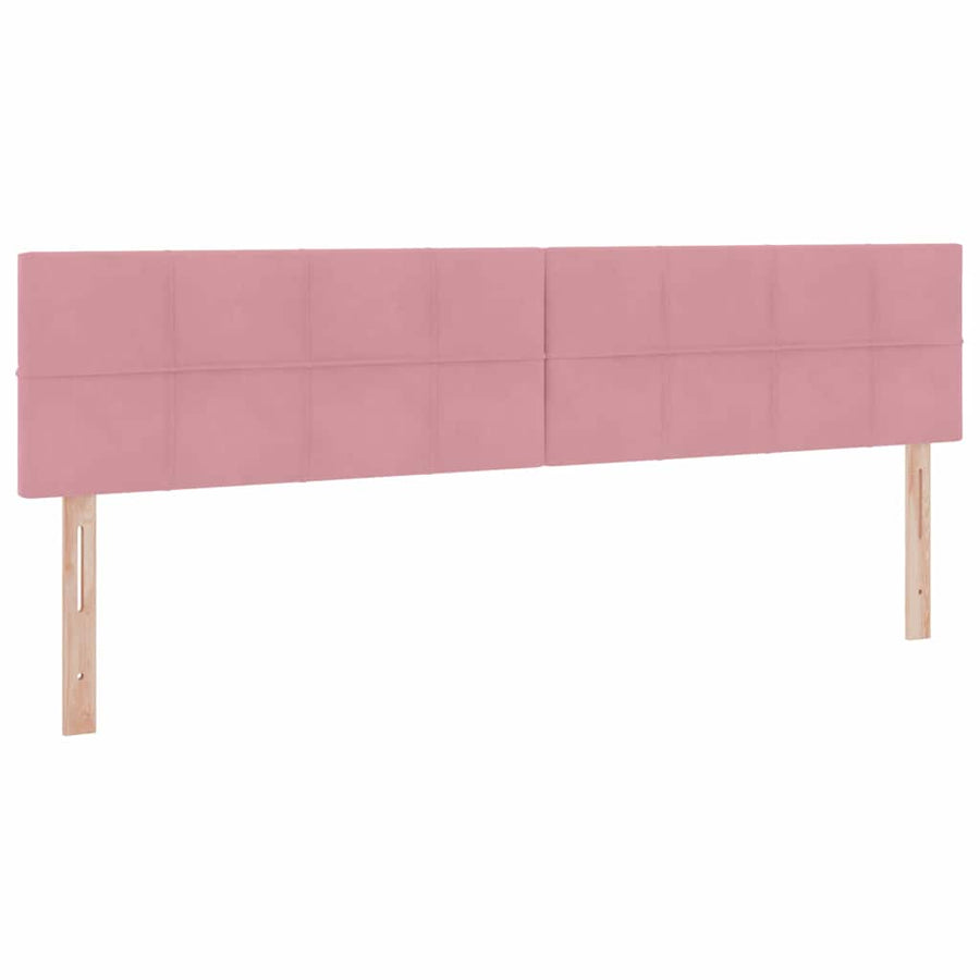 Opslag bed met matras met hoofdeinde Roze 200 x 200 cm Fluweel