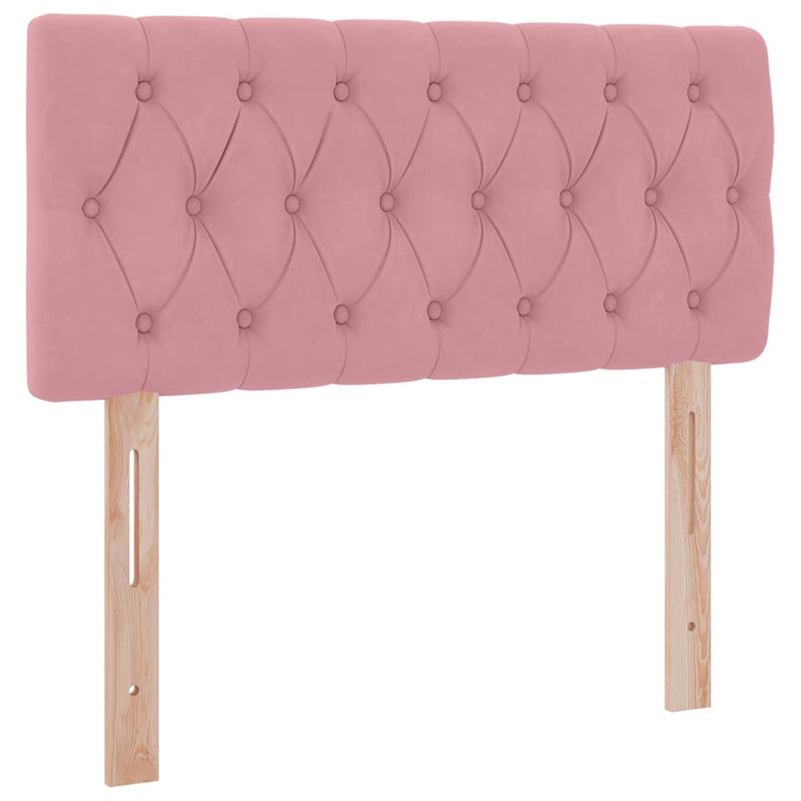 Opslag bed met matras met hoofdeinde Roze 90 x 190 cm Fluweel