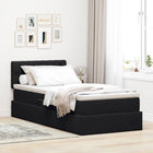 Storage Bed with Mattress with Headboard Black 90 x 200 cm Velvet