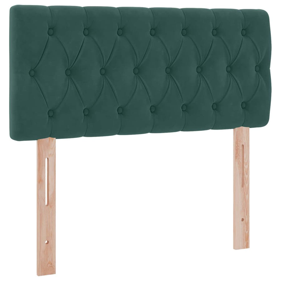 Opslag bed met matras Donkergroen 100 x 200 cm Fluweel