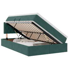Opslag bed met matras Donkergroen 120 x 200 cm Fluweel