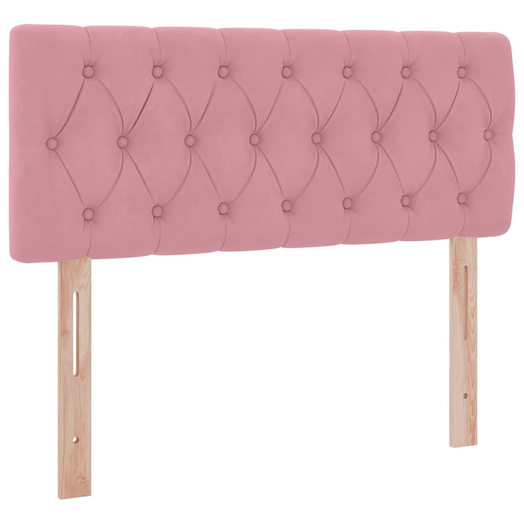 Opslag bed met matras met hoofdeinde Roze 120 x 200 cm Fluweel
