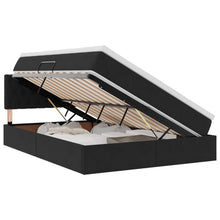 Opslag bed met matras met hoofdeinde Zwart 140 x 200 cm Fluweel