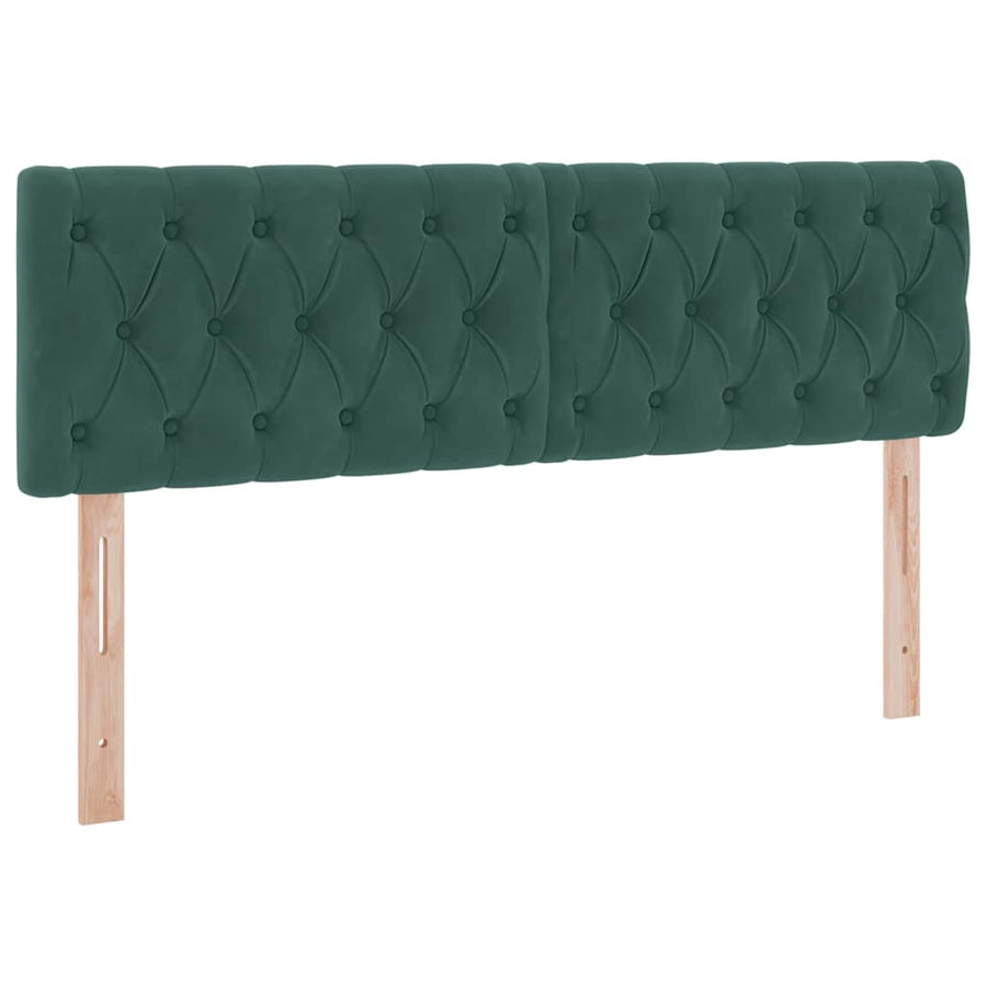 Opslag bed met matras Donkergroen 140 x 200 cm Fluweel