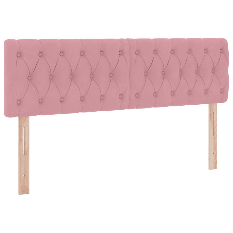 Opslag bed met matras met hoofdeinde Roze 140 x 200 cm Fluweel