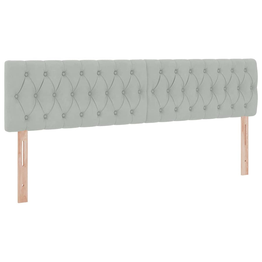 Opslag bed met matras Lichtgrijs 160 x 200 cm Fluweel