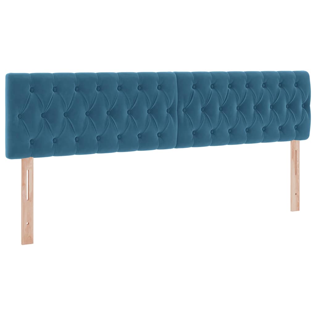 Opslag bed met matras Donkerblauw 180 x 200 cm Fluweel