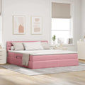 Opslag bed met matras met hoofdeinde Roze 180 x 200 cm Fluweel