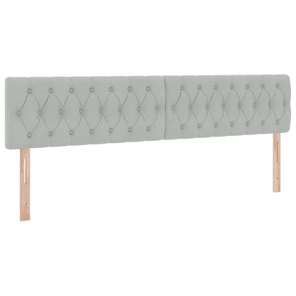 Opslag bed met matras Lichtgrijs 200 x 200 cm Fluweel