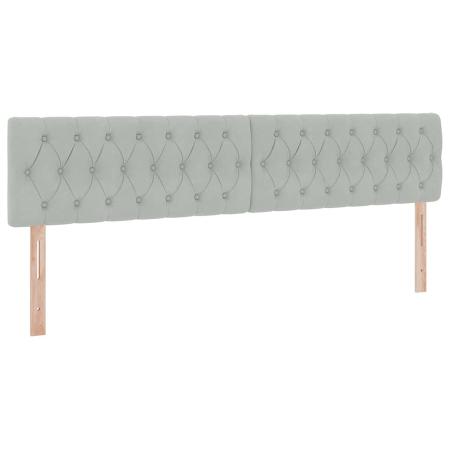 Opslag bed met matras Lichtgrijs 200 x 200 cm Fluweel