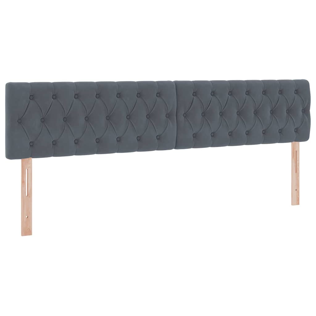 Opslag bed met matras Donkergrijs 200 x 200 cm Fluweel