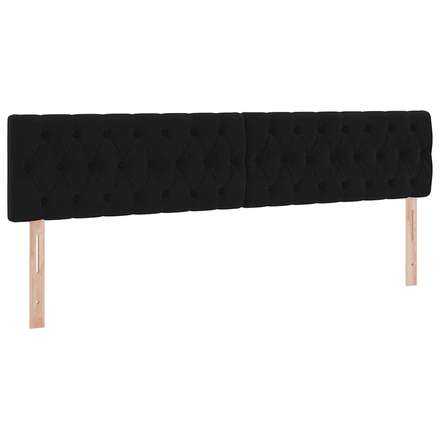 Opslag bed met matras met hoofdeinde Zwart 200 x 200 cm Fluweel