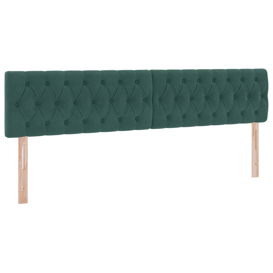 Opslag bed met matras Donkergroen 200 x 200 cm Fluweel