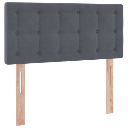 Opslag bed met matras Donkergrijs 100 x 200 cm Fluweel