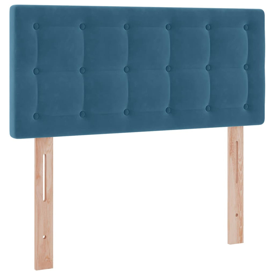 Opslag bed met matras Donkerblauw 100 x 200 cm Fluweel