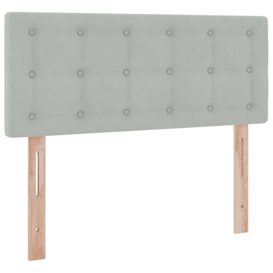 Opslag bed met matras Lichtgrijs 120 x 200 cm Fluweel