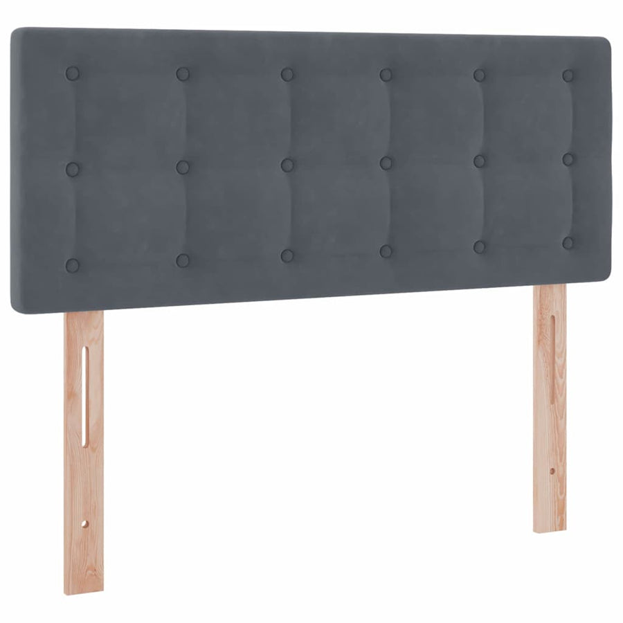 Opslag bed met matras Donkergrijs 120 x 200 cm Fluweel