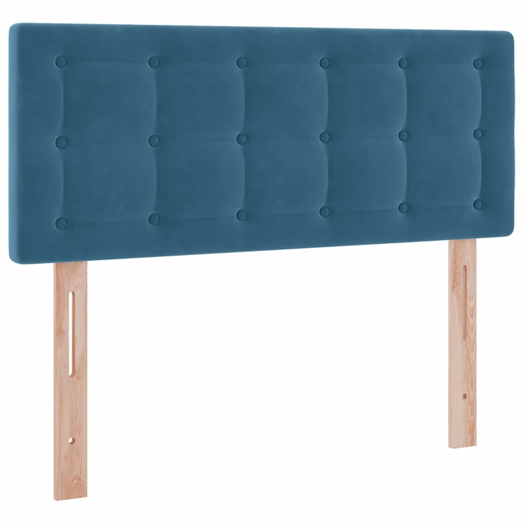 Opslag bed met matras Donkerblauw 120 x 200 cm Fluweel