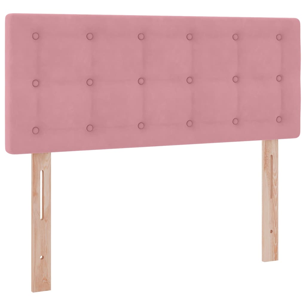 Opslag bed met matras met hoofdeinde Roze 120 x 200 cm Fluweel