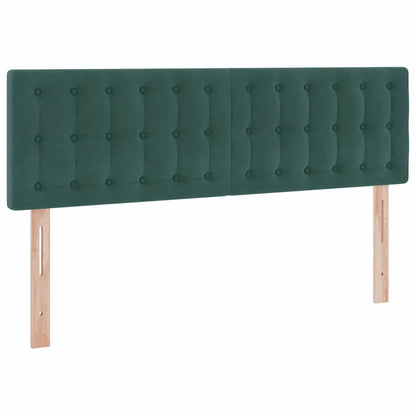 Opslag bed met matras Donkergroen 140 x 190 cm Fluweel