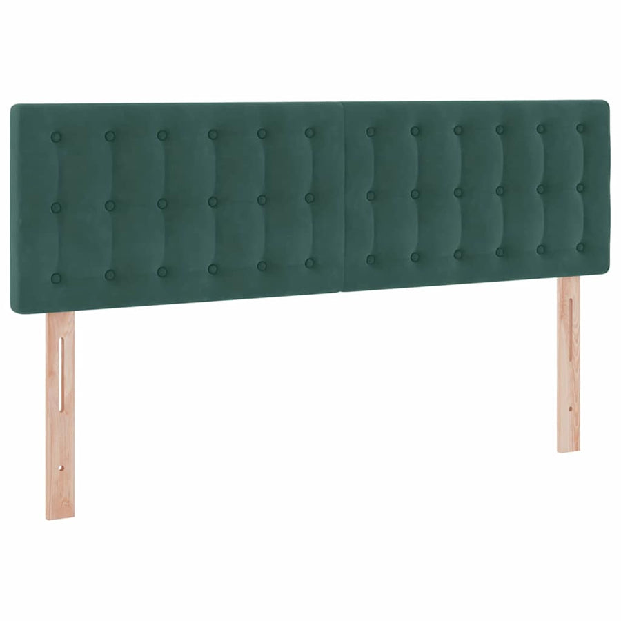 Opslag bed met matras Donkergroen 140 x 200 cm Fluweel