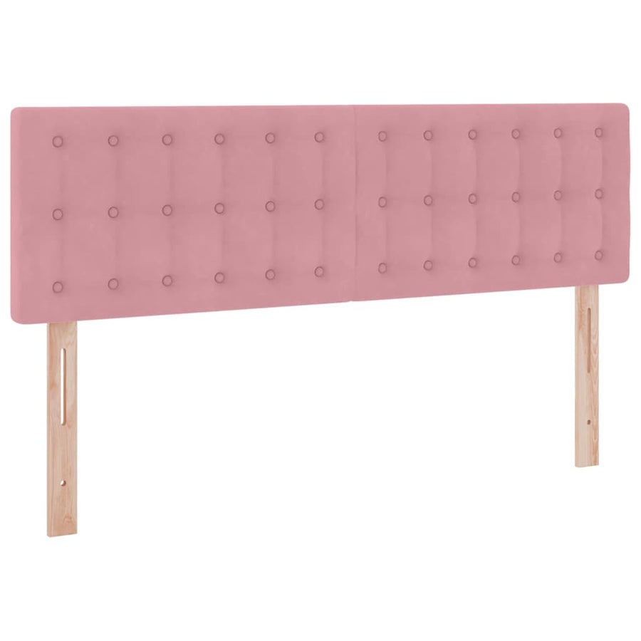 Opslag bed met matras met hoofdeinde Roze 140 x 200 cm Fluweel