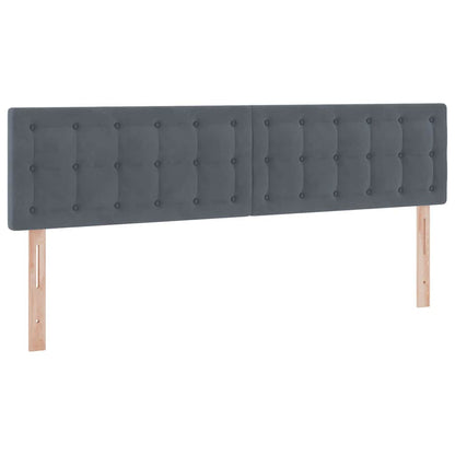 Opslag bed met matras Donkergrijs 160 x 200 cm Fluweel