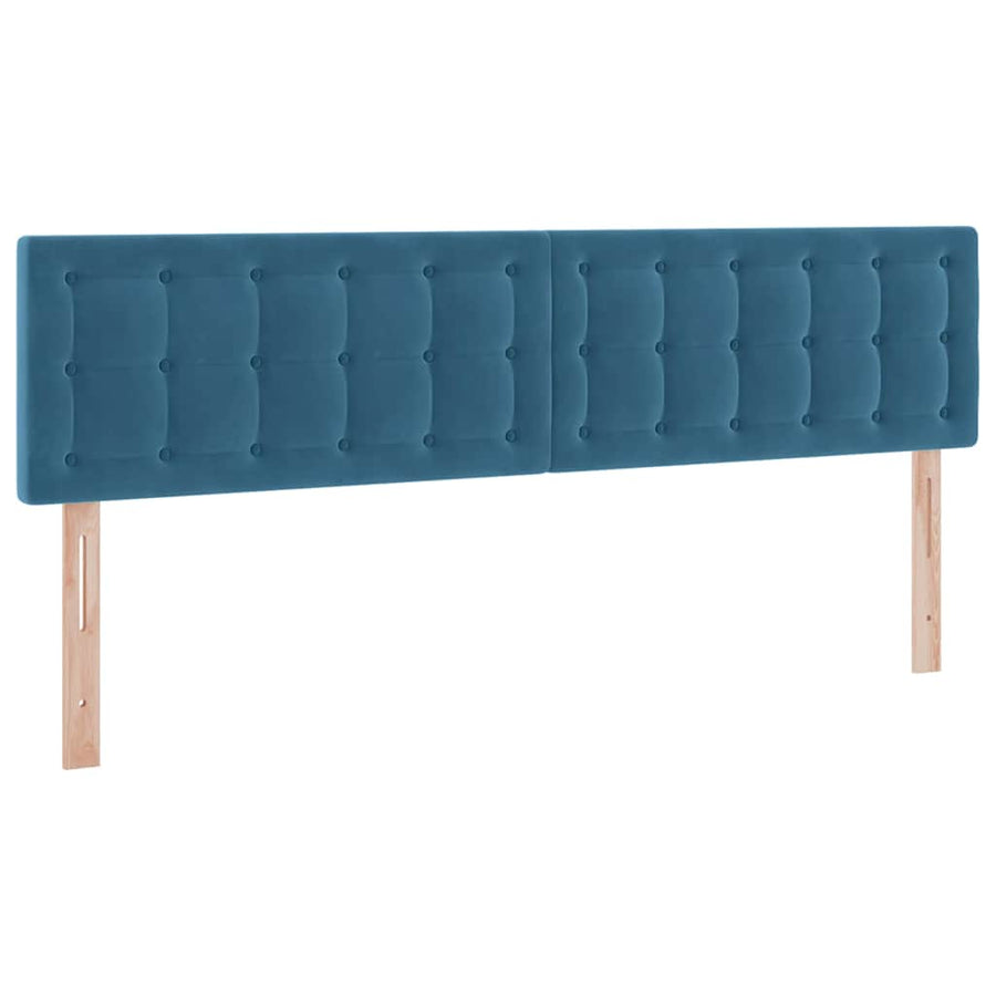 Opslag bed met matras Donkerblauw 160 x 200 cm Fluweel