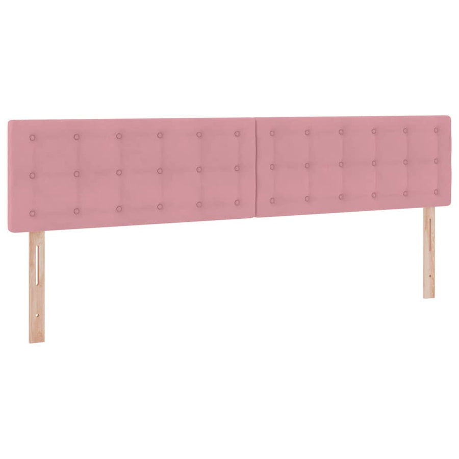 Opslag bed met matras met hoofdeinde Roze 200 x 200 cm Fluweel