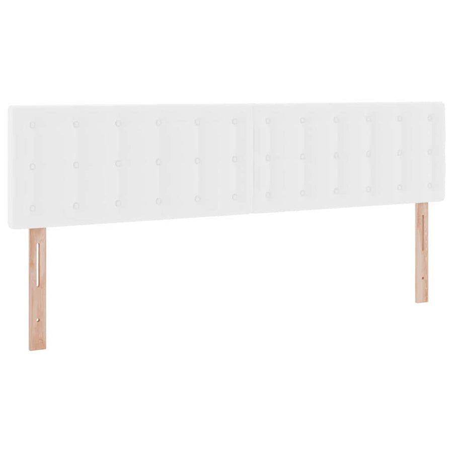 Opslag bed met matras met opslag Puur Wit 200 x 200 cm Nep Leer
