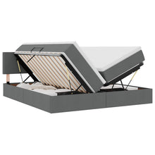 Opslag bed met matras Donkergrijs 180 x 200 cm Nep Leer