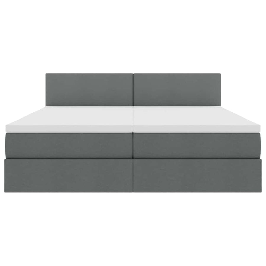 Opslag bed met matras Donkergrijs 180 x 200 cm Nep Leer