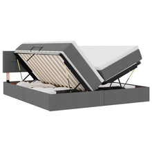 Opslag bed met matras Donkergrijs 180 x 200 cm Nep Leer