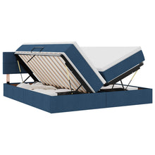 Opslag bed met matras met opslag Blauw 180 x 200 cm Nep Leer