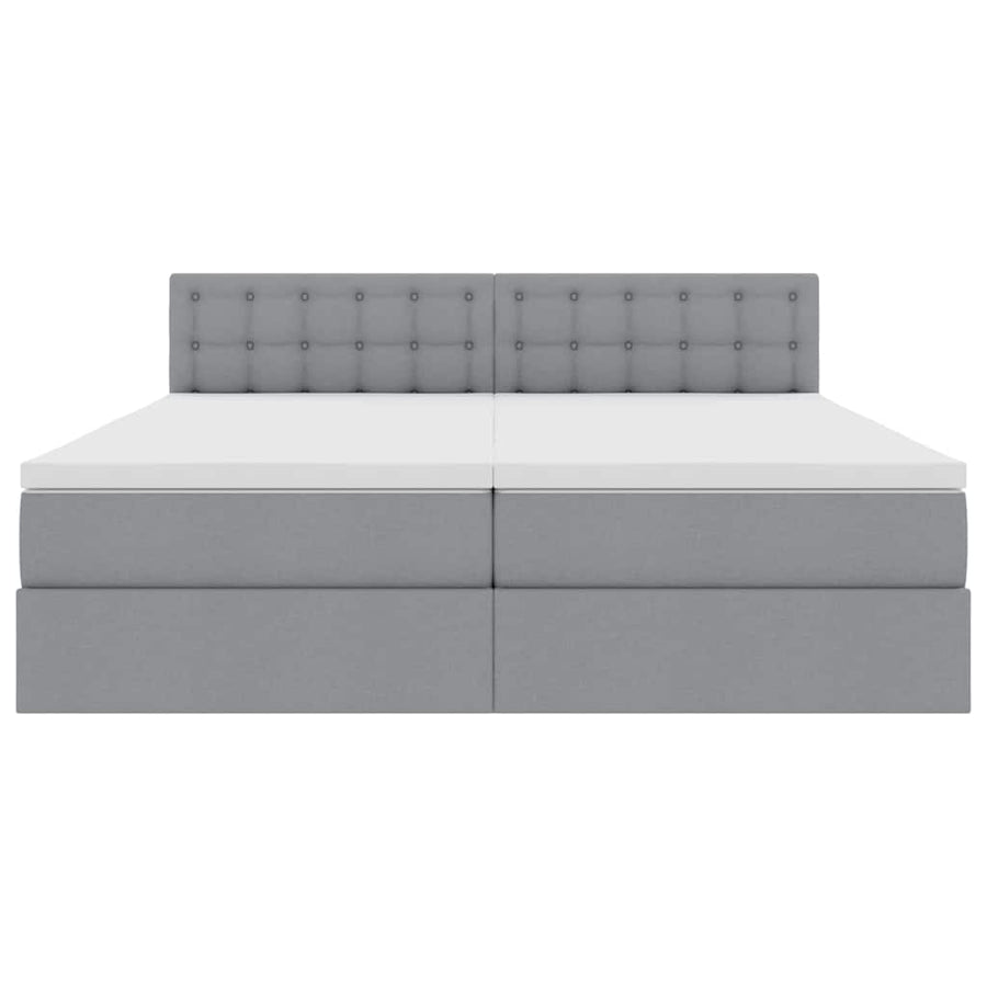 Opslag bed met matras Lichtgrijs 180 x 200 cm Nep Leer