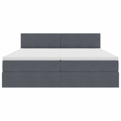 Opslag bed met matras met hoofdeinde Donkergrijs 100 x 200 cm